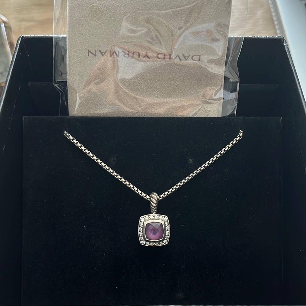 David yurman purple stone necklace 925